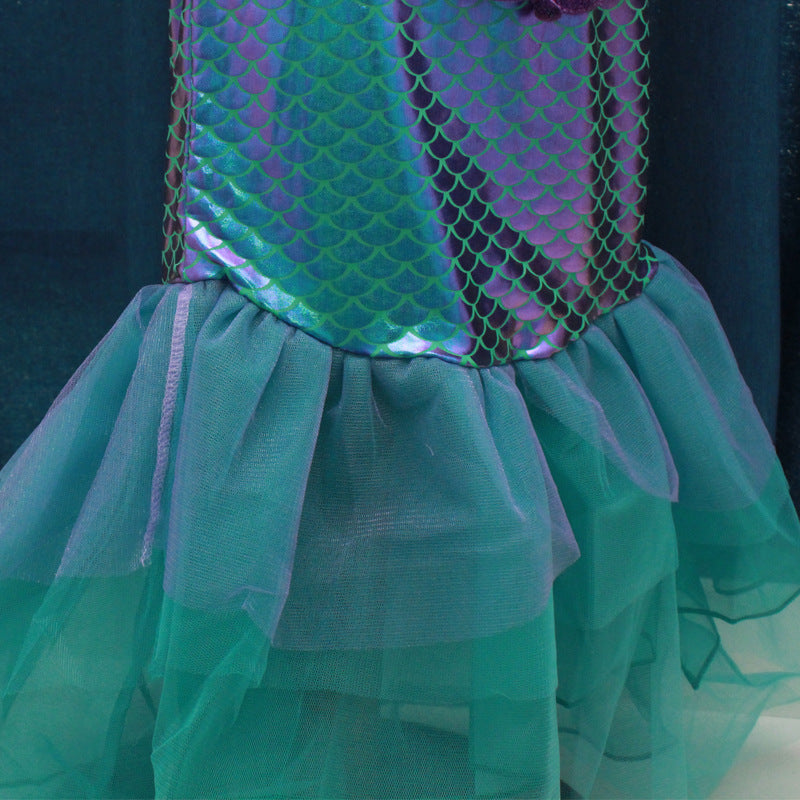 Princess Dress Mermaid Dress Sea Birthday Prom Performance Dress Performance Costume