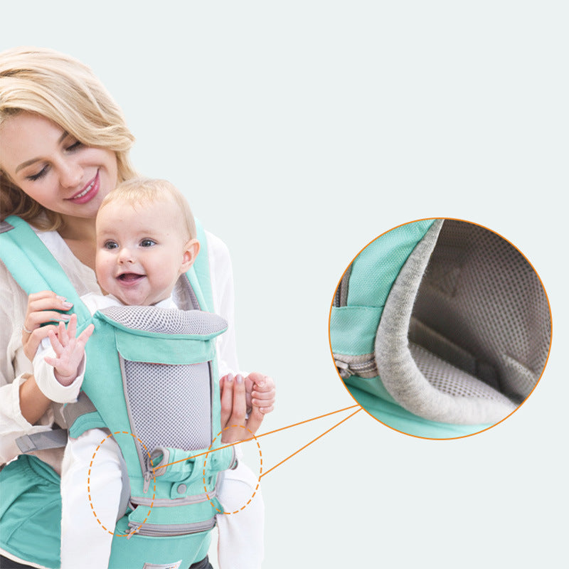 Baby Carrier with Hip Seat, Multi-Functional 9 in 1 Baby Backpack Carrier, Suitable For 0-36 Months Baby, Infant, Toddler, Newparents (H)