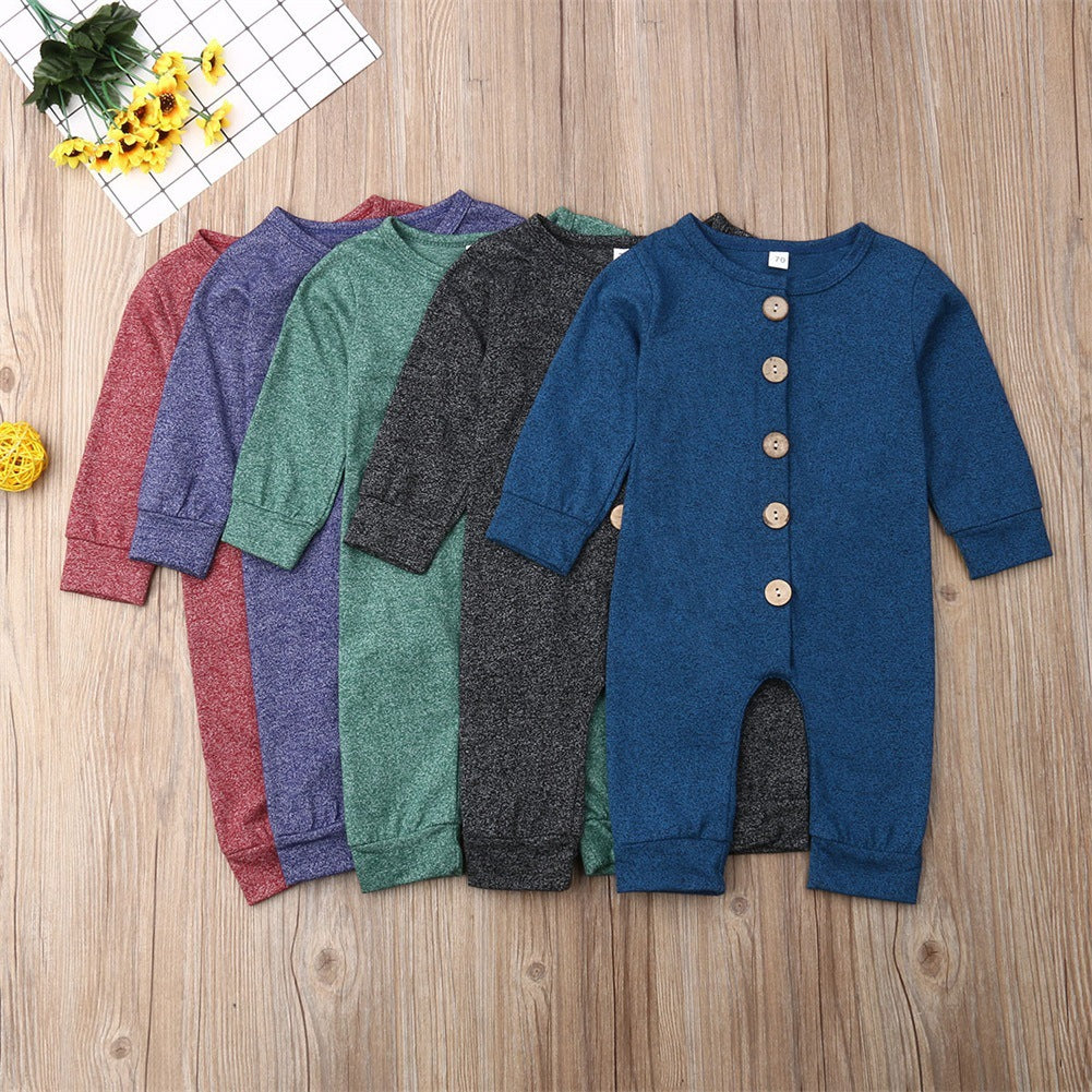 Baby jumpsuit candy color long jumpsuit