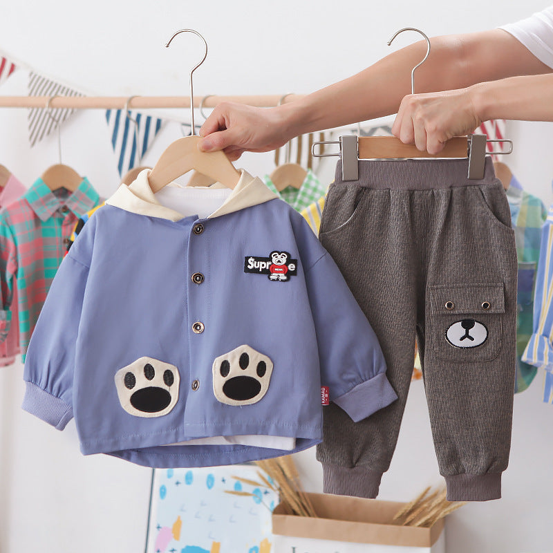 Three-piece boy cartoon jacket