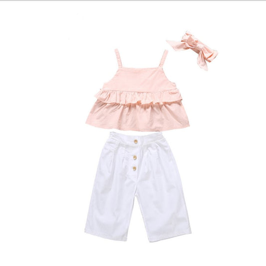 Children's suspender clothes suit