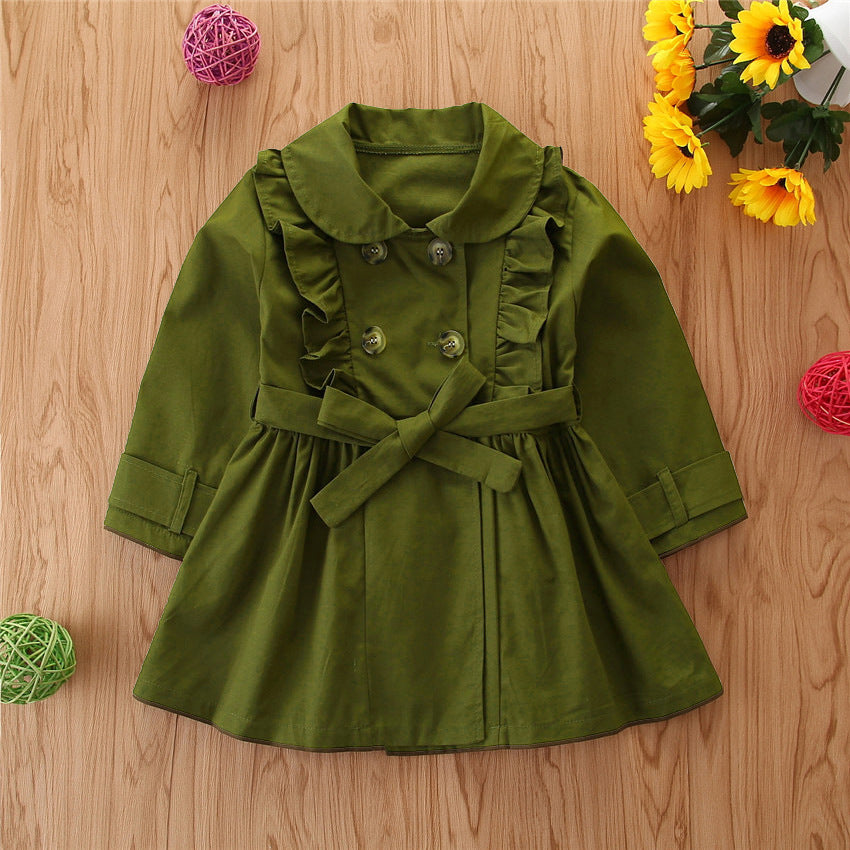 Ins Children's Cute Bunny Ears Trench Coat