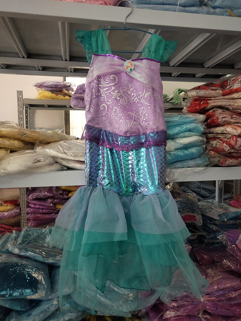 Princess Dress Mermaid Dress Sea Birthday Prom Performance Dress Performance Costume