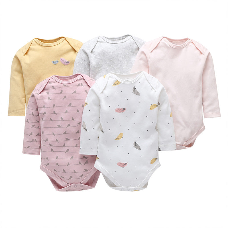 5-piece set baby long-sleeved romper