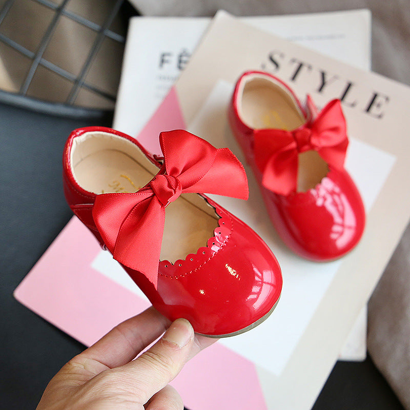 Baby Girl Cute Bow Princess Shoes Small Leather Shoes