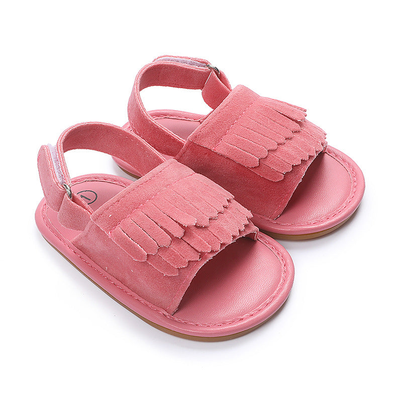 Summer Baby Girl Casual Fashion Pu Fringed Sandals 0-18M