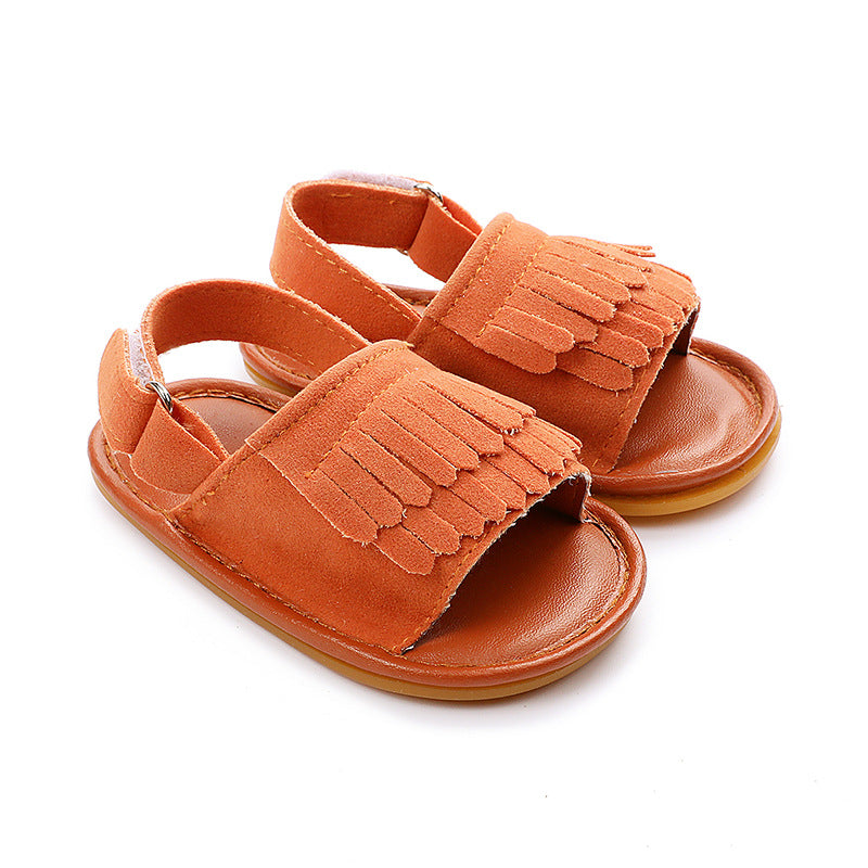 Summer Baby Girl Casual Fashion Pu Fringed Sandals 0-18M