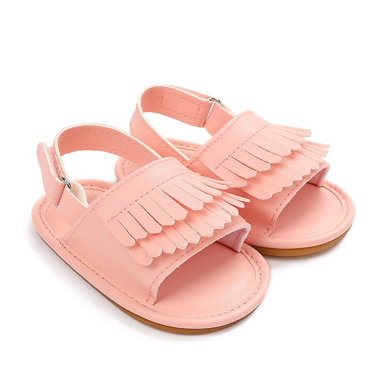 Summer Baby Girl Casual Fashion Pu Fringed Sandals 0-18M