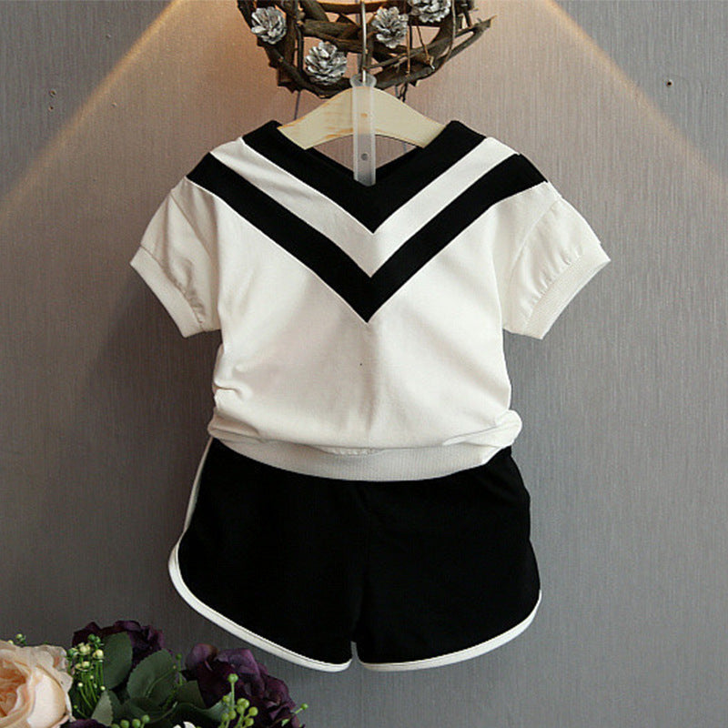 Summer Korean T-shirt  Shorts Casual Two-Piece Suit