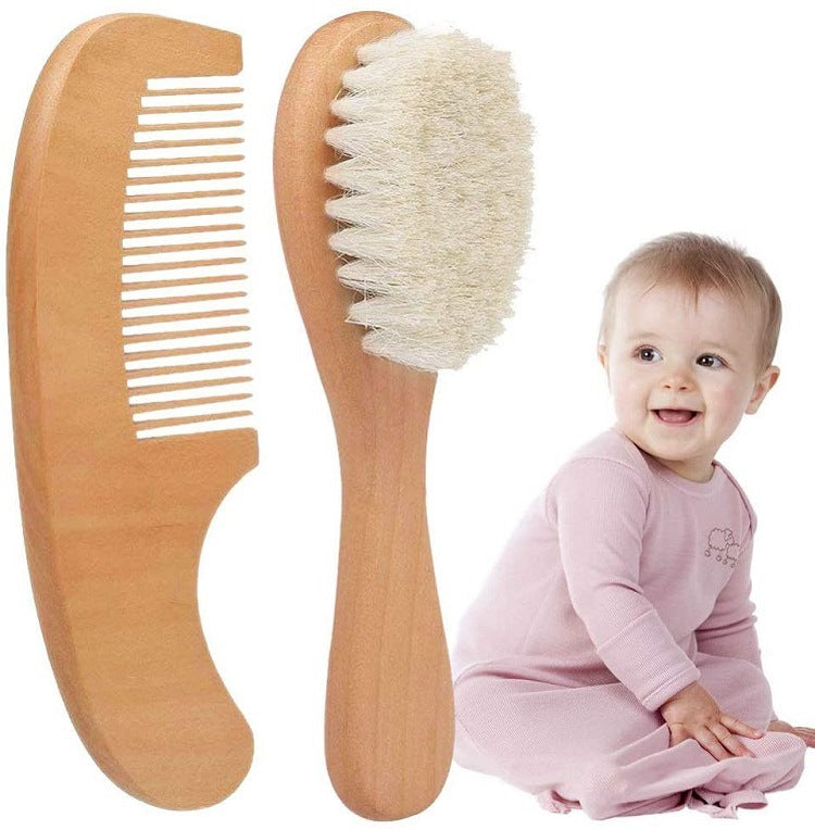 Baby Bath, Wooden Comb, Wool Brush, Bath Two-Piece Suit, Foreign Trade Explosion