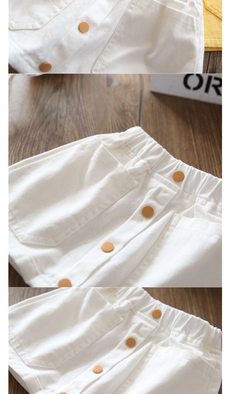 Foreign Girl\'s Candy Color Versatile Cotton Small Waist Skirt Korean