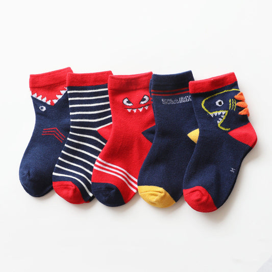 Children's Tube Socks Cartoon Baby Socks Combed Cotton