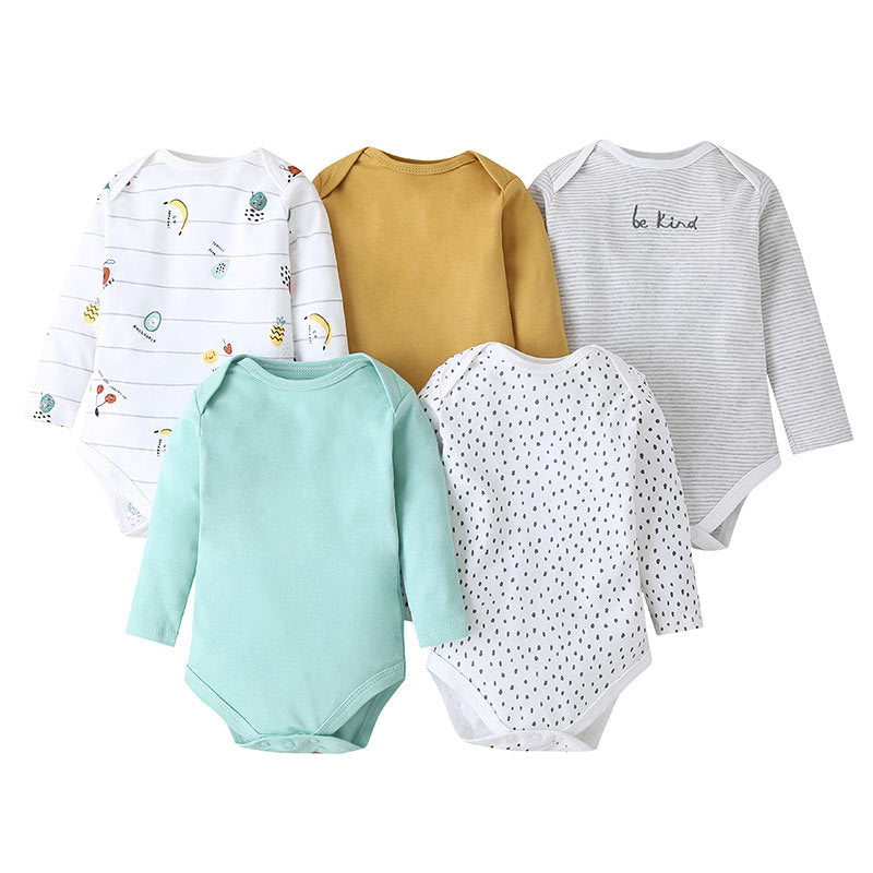 5-piece set baby long-sleeved romper