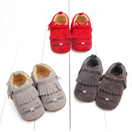 Frosted non slip baby princess shoes walking shoes