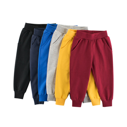 Solid Color Children's Sports Trousers Boys Casual Pants