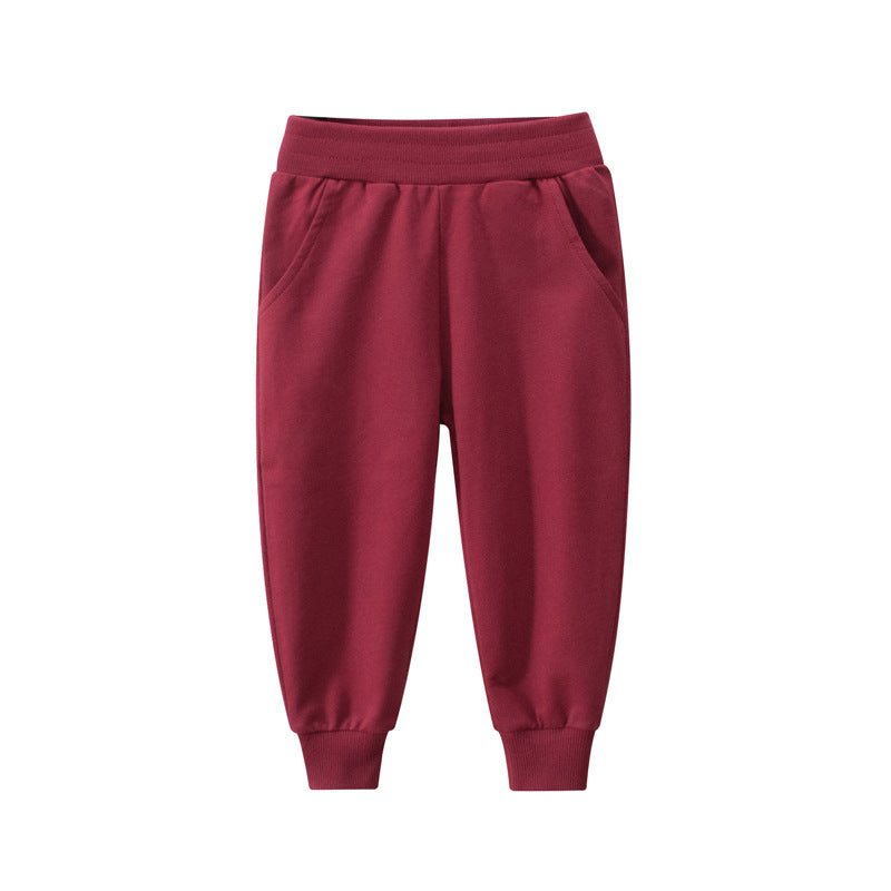 Solid Color Children's Sports Trousers Boys Casual Pants