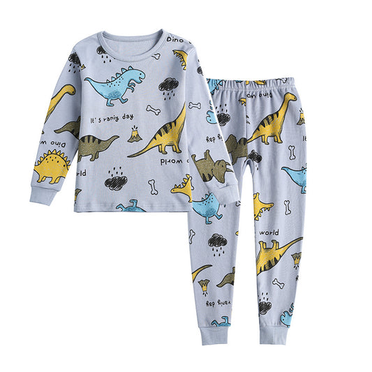 Children's Autumn Clothes Set Cotton Boys' And Girls' Autumn Trousers Thermal Underwear Cotton Baby's Base Clothes Pajamas Cotton Sweater