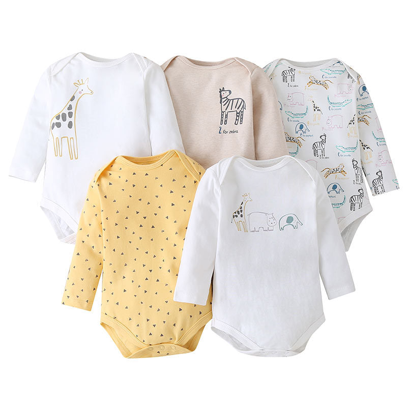 5-piece set baby long-sleeved romper