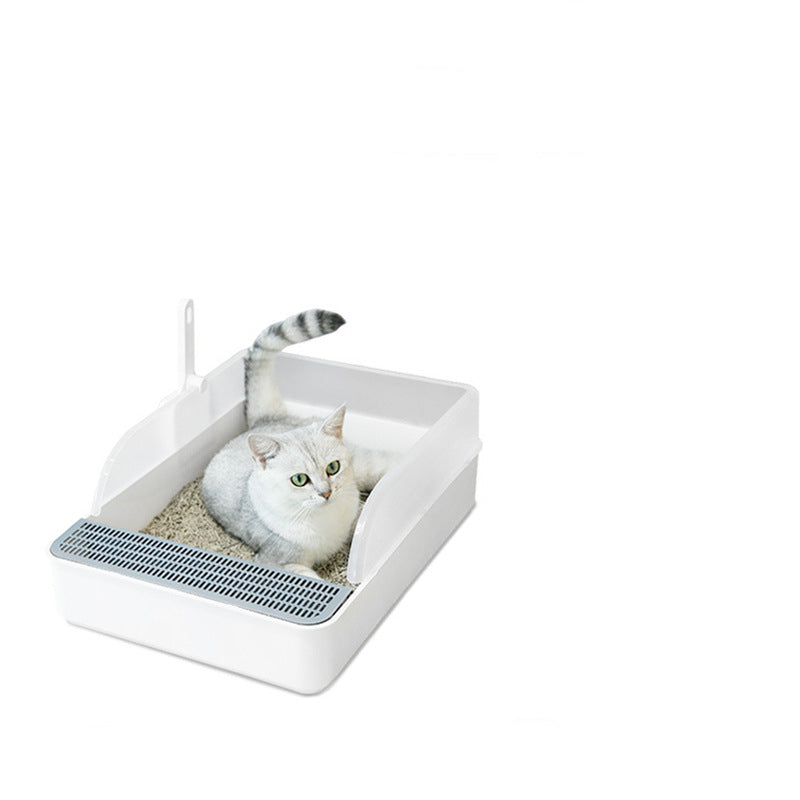 Pet Large Semi-enclosed Plastic Litter Box