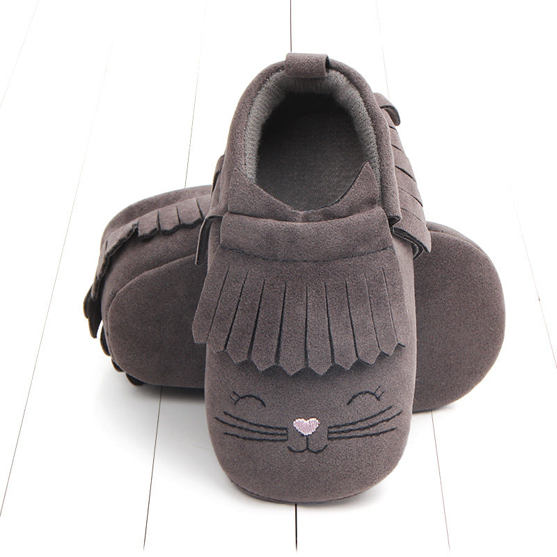 Frosted non slip baby princess shoes walking shoes