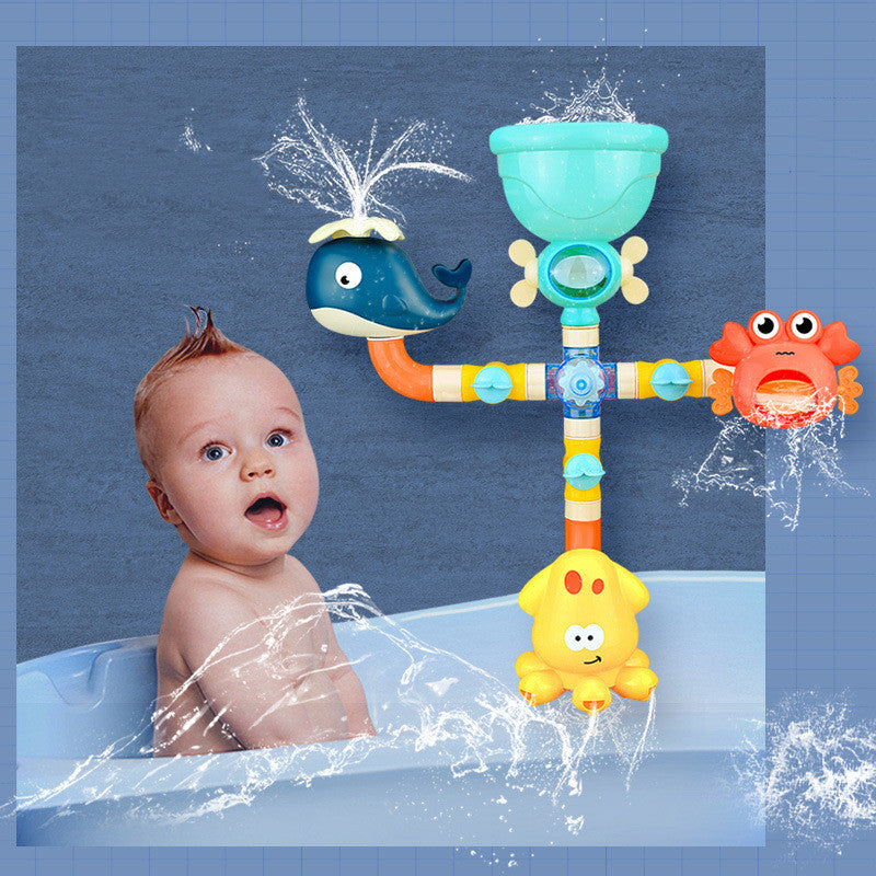 Baby Bath Toys Water Game Octopus Crab Model Faucet Shower Water Spray Toy