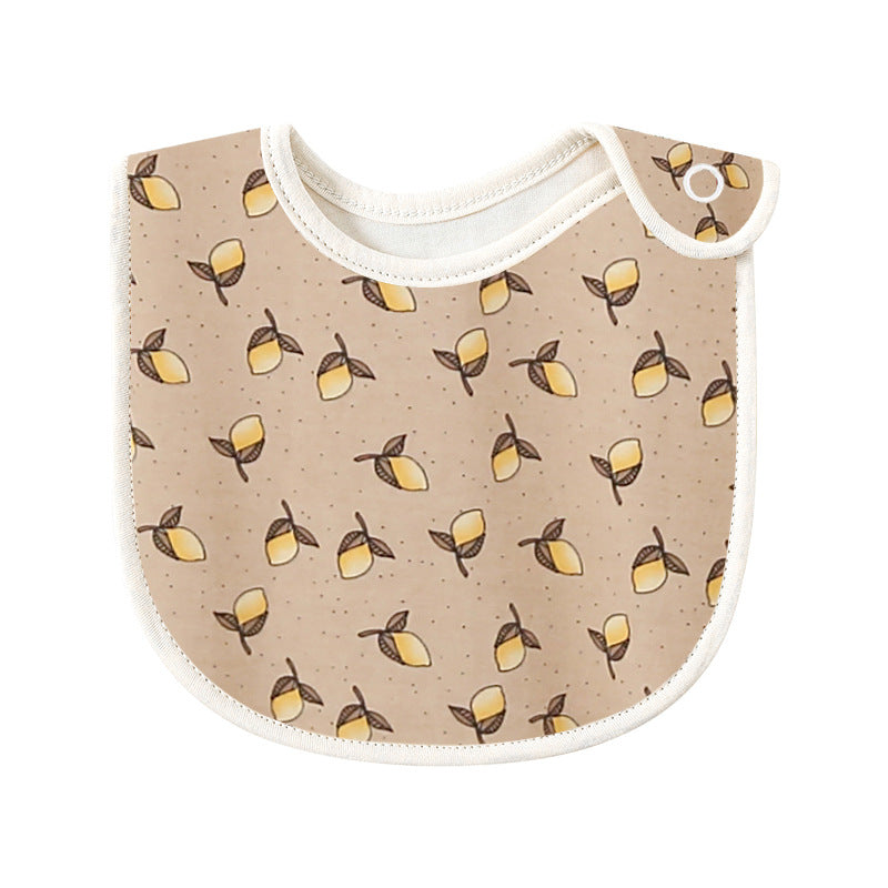 Baby Cotton Cute Printed Spit Towel Baby Bib Rice Pocket