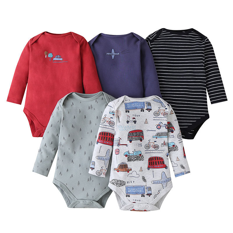 5-piece set baby long-sleeved romper