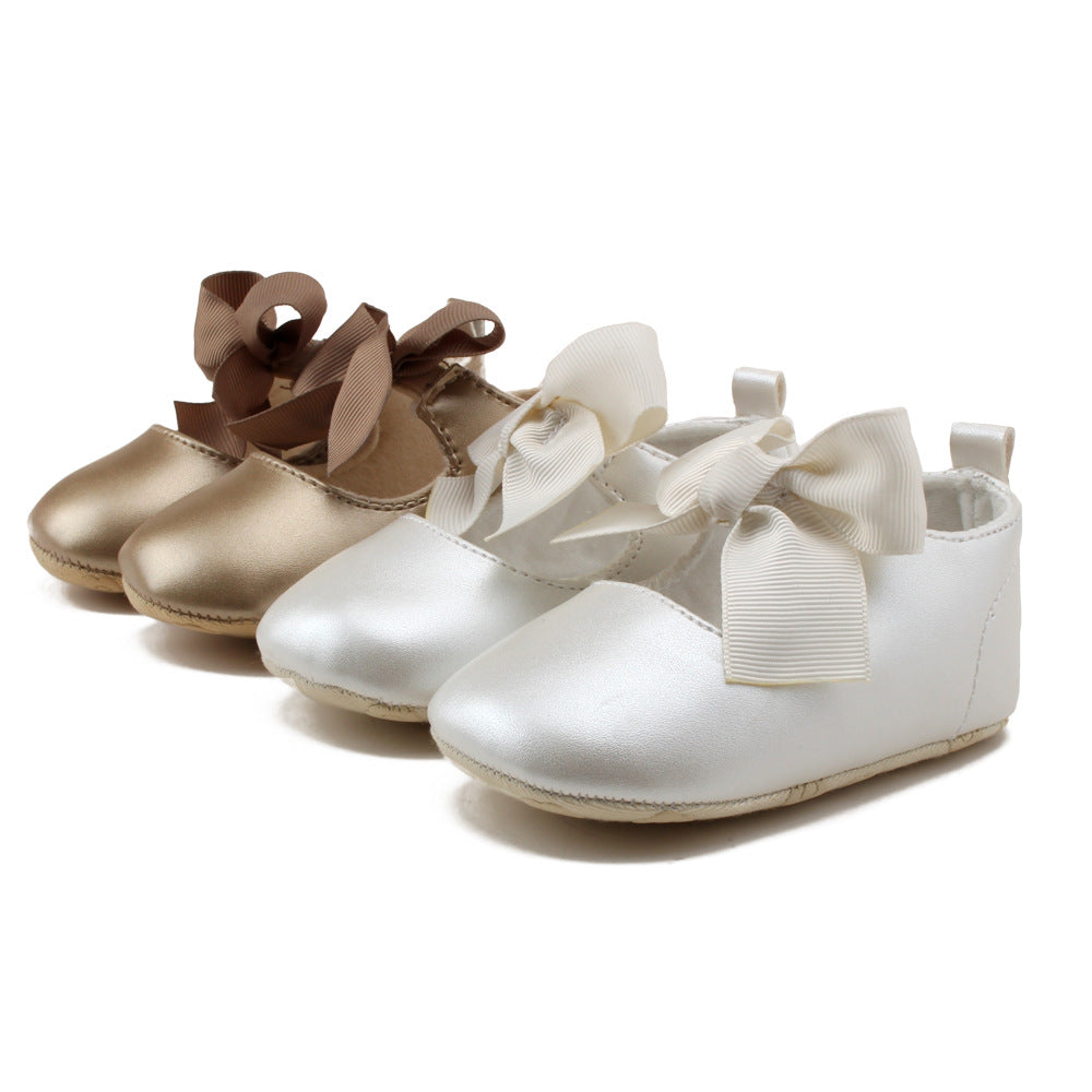 2021 New Baby Toddler shoes shoes bow 2 color princess shoes