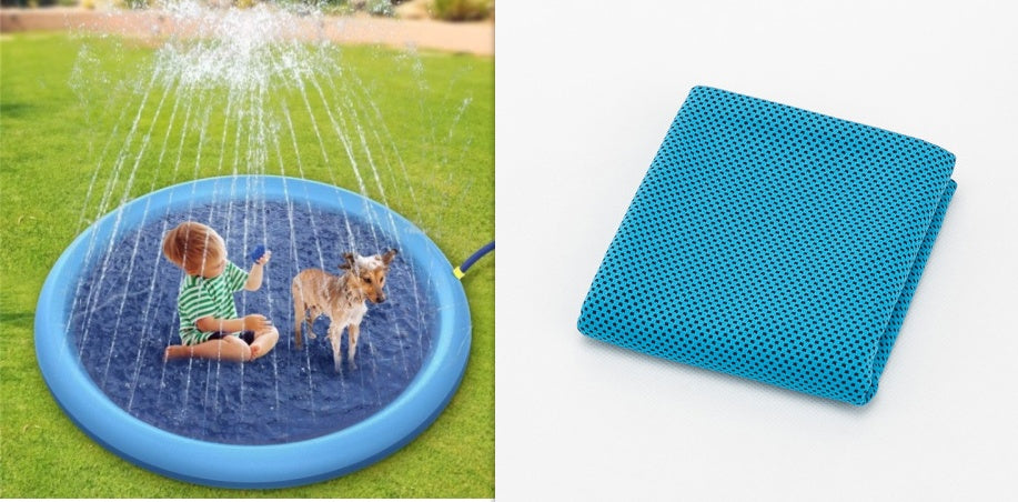 Fountain play mat Non-Slip Splash Pad For Kids And Pet Dog Pool Summer Outdoor Water Toys