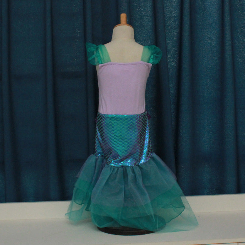 Princess Dress Mermaid Dress Sea Birthday Prom Performance Dress Performance Costume