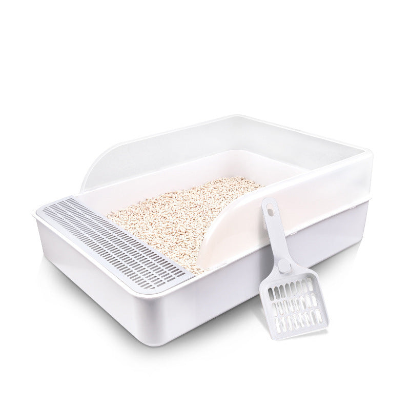 Pet Large Semi-enclosed Plastic Litter Box