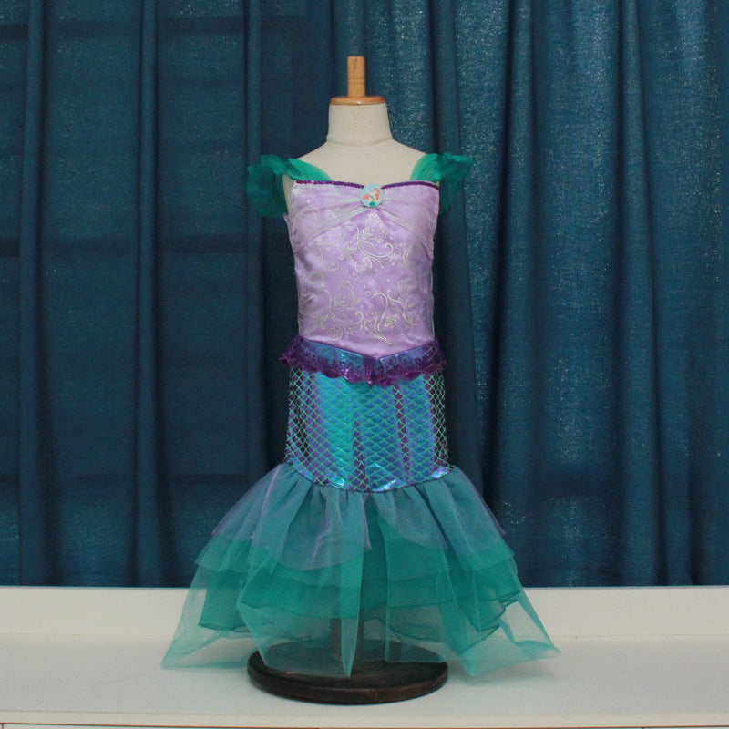 Princess Dress Mermaid Dress Sea Birthday Prom Performance Dress Performance Costume