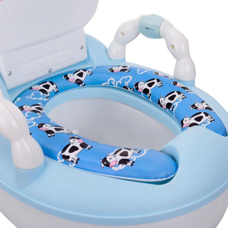 Potty Training Toilet, Realistic Potty Training Seat with Storage Bags, Toddler Potty Chair with Soft Seat, Toilet Tissue Dispenser and Splash Guard, Non-Slip for Toddler