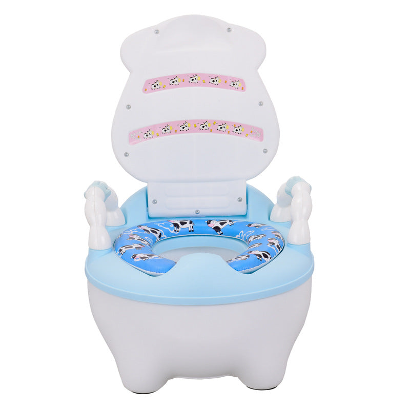 Potty Training Toilet, Realistic Potty Training Seat with Storage Bags, Toddler Potty Chair with Soft Seat, Toilet Tissue Dispenser and Splash Guard, Non-Slip for Toddler