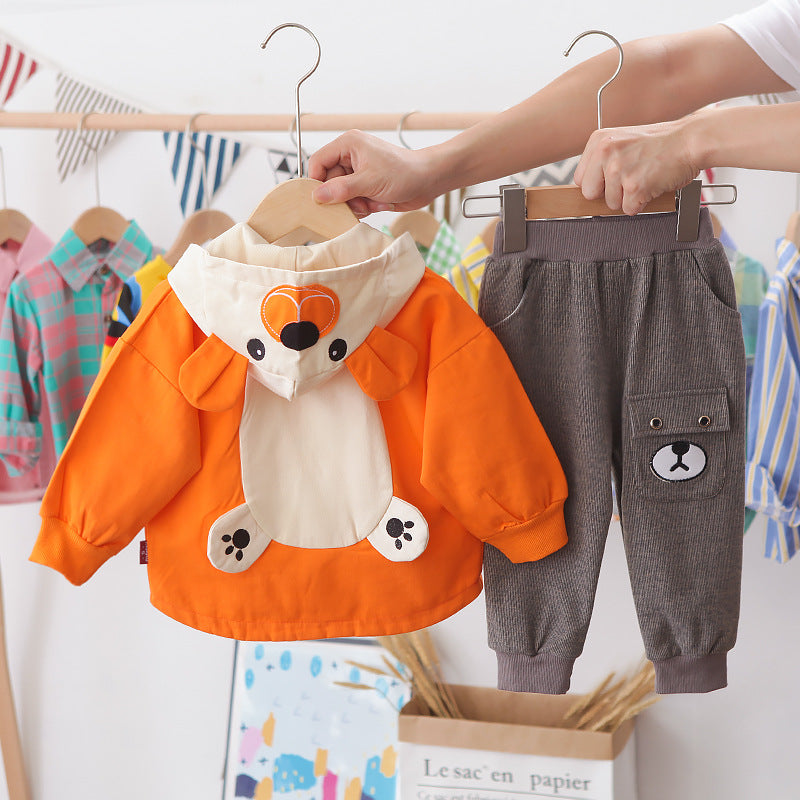 Three-piece boy cartoon jacket