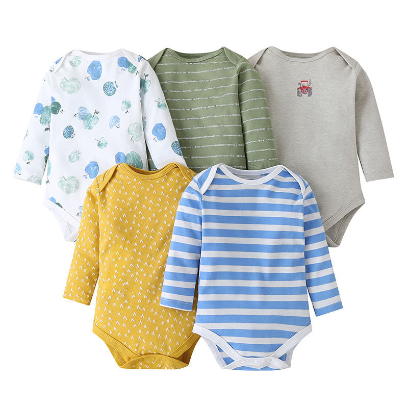 5-piece set baby long-sleeved romper