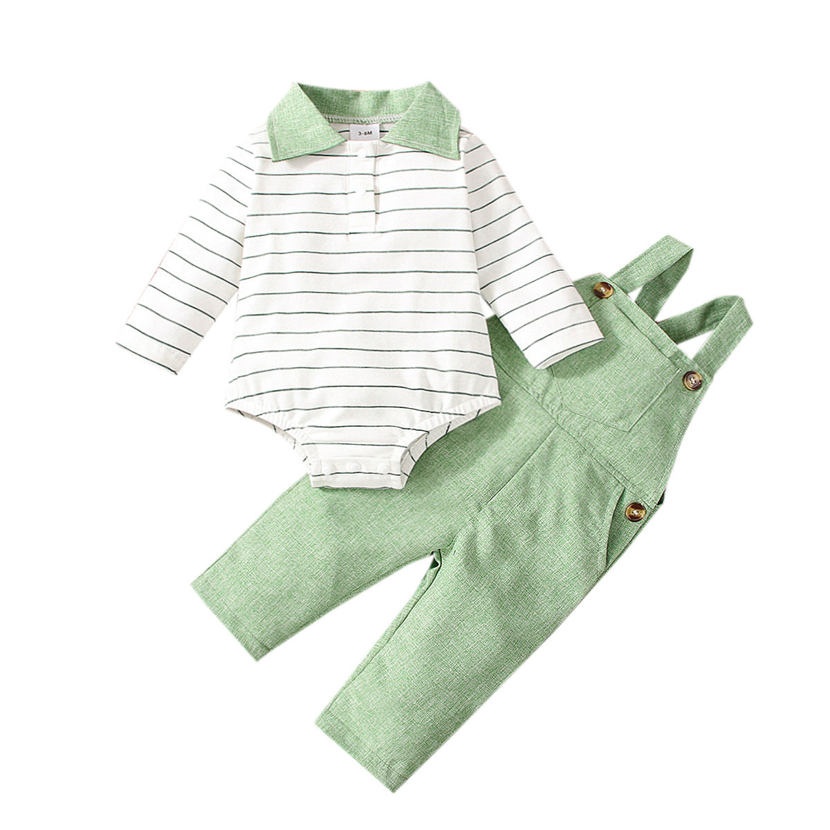 No Hooded Blouse And Pants Green Cotton Pullover Suit