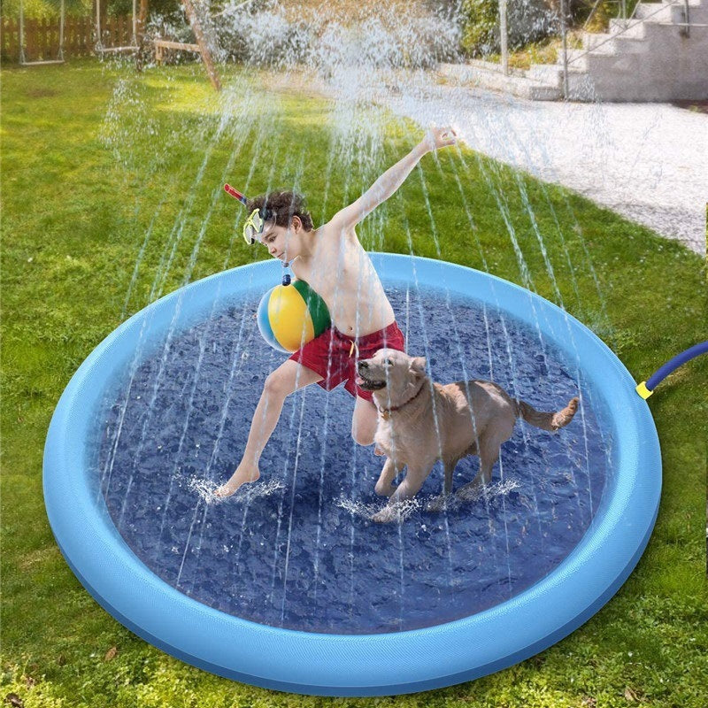 Fountain play mat Non-Slip Splash Pad For Kids And Pet Dog Pool Summer Outdoor Water Toys