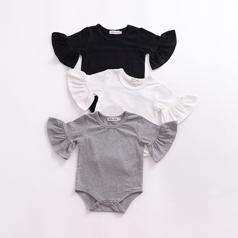 Baby Horn Sleeve Baby Romper European And American Children Multicolor Triangle Climbing Clothes