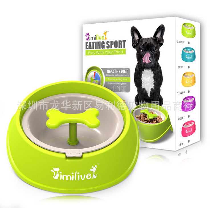 Dog Bowl Bone Rotating Anti-choking Pet Slow Food Bowl Anti-obesity Small Dog Bowl