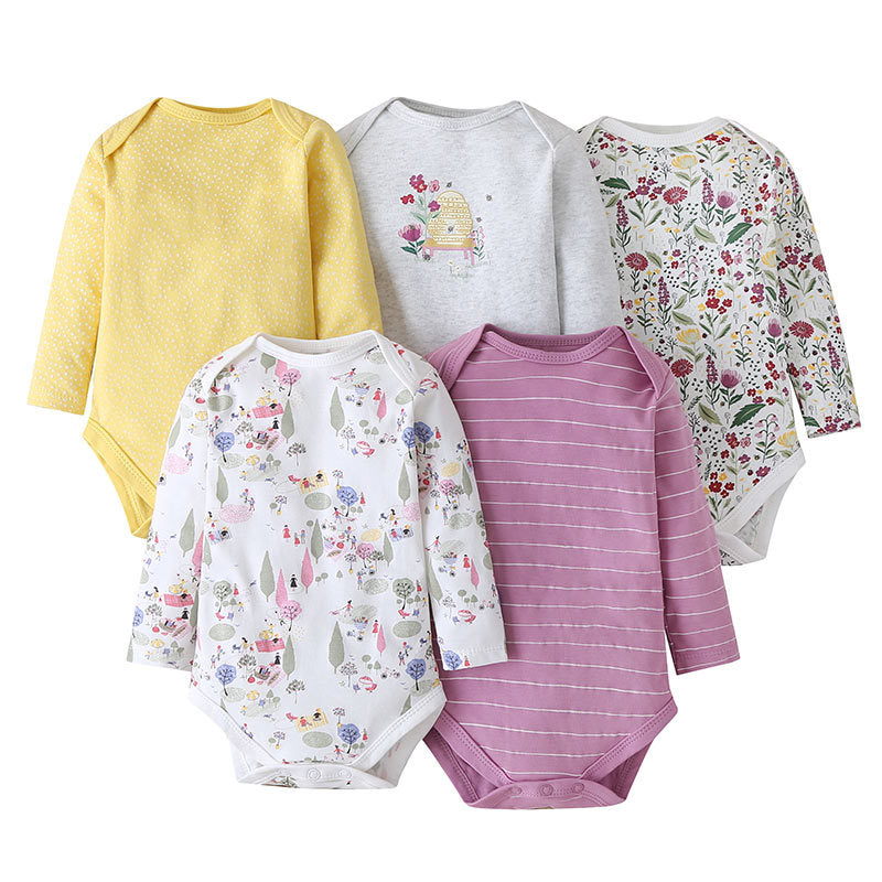 5-piece set baby long-sleeved romper