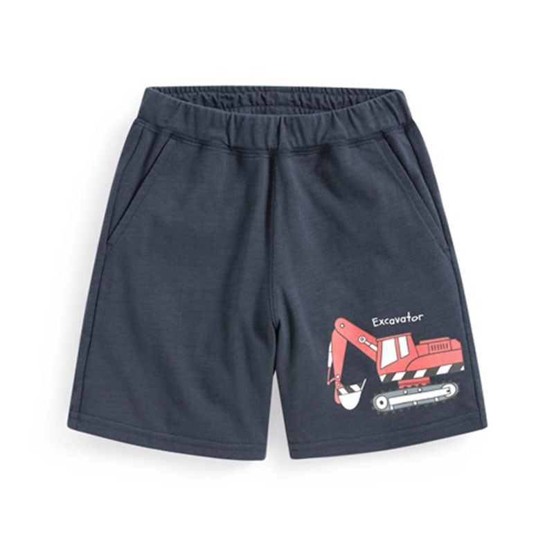 Cotton Cartoon Car Children's Shorts Summer Boys Thin Cotton Breathable Engineering Vehicle Pants