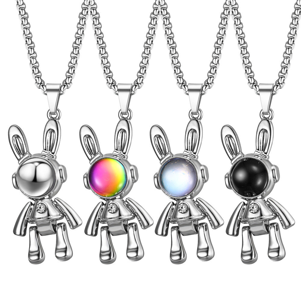 Steel Hip-hop Necklace Children's Fashion Hip-hop Catwalk Necklace Chain Stainless Steel Accessories