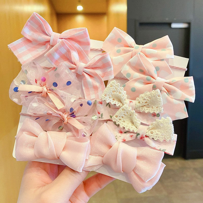 Fabric Flower Bow Does Not Hurt Hair Accessories Cute Hair Rings