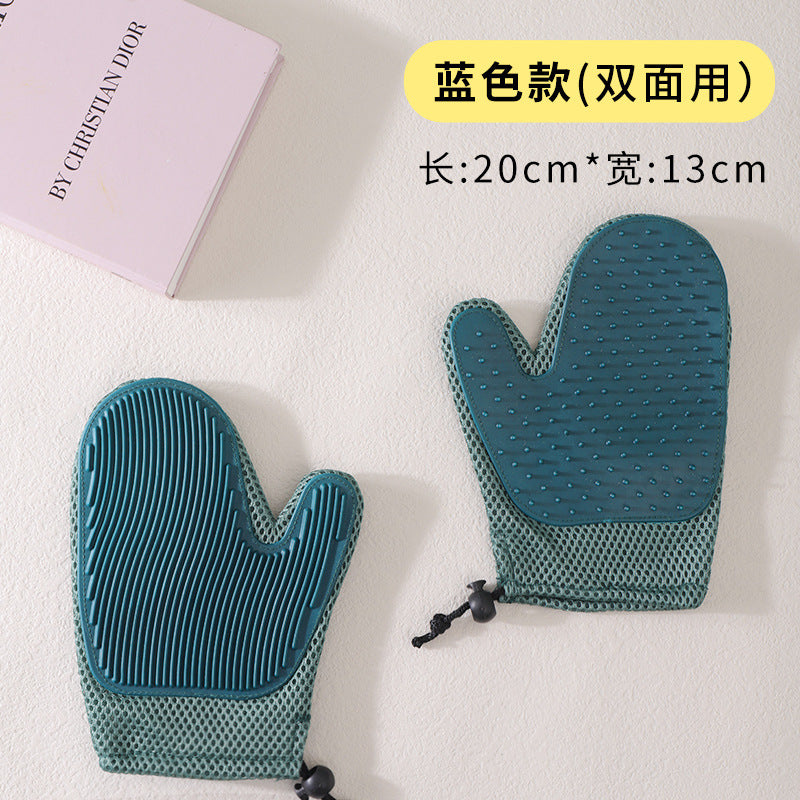 Cat Gloves New Pet Comb Silicone To Float Fur Pet Gloves Clothing Brush Cat And Dog Bath Supplies Cleaning