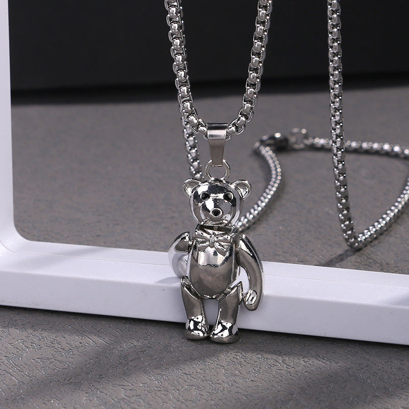 Steel Hip-hop Necklace Children's Fashion Hip-hop Catwalk Necklace Chain Stainless Steel Accessories