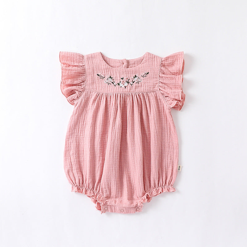 Baby Summer Dress Embroidered Sweet Fart-covered Baby Girl