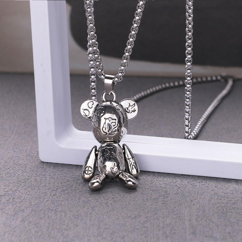 Steel Hip-hop Necklace Children's Fashion Hip-hop Catwalk Necklace Chain Stainless Steel Accessories