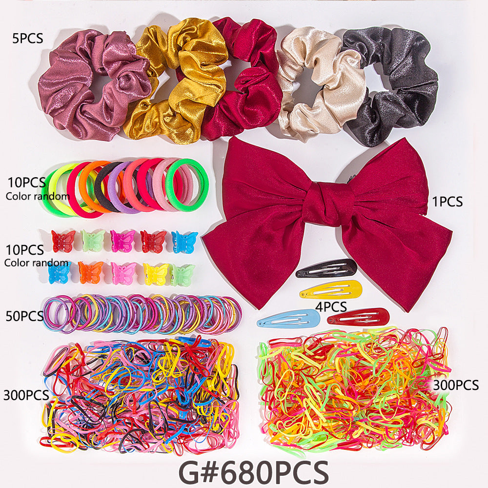 Children's Headwear Hairpin Hairpin Combination Set Gift Box Baby's Hairband Girls' Side Clip Hair Accessories Girls' Princess Hair Rope