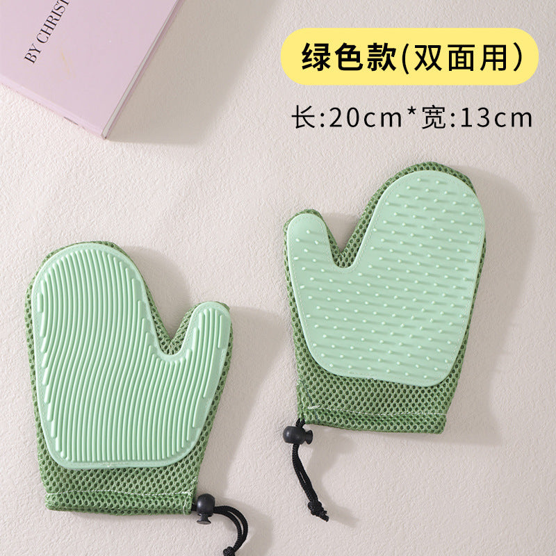 Cat Gloves New Pet Comb Silicone To Float Fur Pet Gloves Clothing Brush Cat And Dog Bath Supplies Cleaning